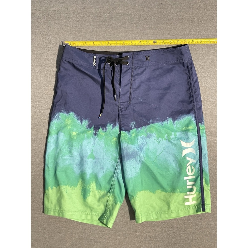 Hurley Mens Hurley Board Shorts Size‎ 31 Blue Green Gradient Surf Swim Trunks